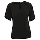 Michael Kors Cut Out Detail T-Shirt in Black Polyester