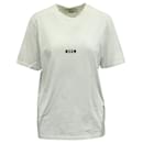 Camiseta com logotipo minimalista MSGM em algodão branco - Msgm