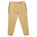Burberry Check Panel Jogging Pants in Tan Cotton
