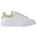 Oversize sneakers in Green and White Leather - Alexander Mcqueen