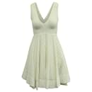 Sandro Bliss Eyelet Lace Dress in White Polyester