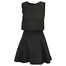 Maje Robe Trompe L'oeil Dress in Black Polyester
