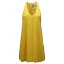 Alice + Olivia Halterneck Mini Dress in Yellow Silk