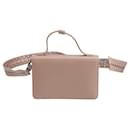 Alaia Mini Shoulder Bag with Laser Cut Strap in Nude Leather - Alaïa