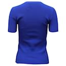 Helmut Lang T-shirt com zíper em poliéster azul royal