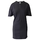 Balenciaga Short Sleeve Mini Dress in Black Acetate