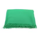NEW HERMES SHAWL IN GREEN CASHMERE AND WOOL NEW CASHMERE AND WOOL SHAWL - Hermès