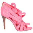 Tory Burch Lounge Baby Wrap Up Heels in pelle rosa