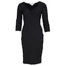 Diane Von Furstenberg – Razel-Kleid mit verdrehtem Frontdetail in schwarzer Viskose