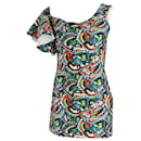 Saloni Greta One Shoulder Mini Dress In Multicolor Polyester - Autre Marque