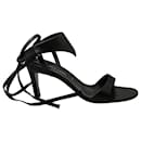 Helmut Lan Strappy Tie On Heel Sandals in Black Leather  - Helmut Lang