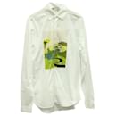 J.W. Anderson Printed Button Down Shirt in White Cotton - JW Anderson