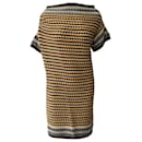 Missoni Patterned Knit Off Shoulder Dress in Multicolor Wool 