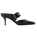 Boxcar pumps in Black and Silver Leather - Alexander Mcqueen