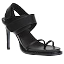 Ann Demeulemeester heeled leather and velcro sandals