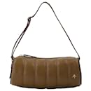 Padded Cylinder Bag in Brown Leather - Autre Marque