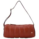 Padded Cylinder Bag in Red Leather - Autre Marque
