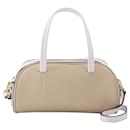 Hourglass Bag in Ivory and White Leather - Autre Marque