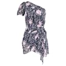 LoveShackFancy bedrucktes Peyton-Kleid aus marineblauem Polyester