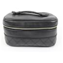 Black Quilted Lambskin Horizontal Vanity Case - Chanel