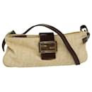 FENDI Zucca Canvas Mamma Baguette Sac à bandoulière Beige Auth rd2169 - Fendi