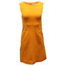 Diane Von Furstenberg Carrie A-Line Dress in Orange Polyester