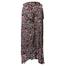 Ba&Sh Heather Noir Floral Skirt in Black Viscose