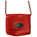 Mulberry Mini Lily Shoulder Bag in Red Leather