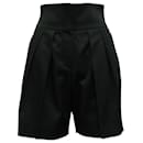 Hoch taillierte Shorts aus dunkelbraunem/schwarzem Satin - Emporio Armani
