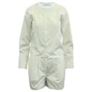 Nina Ricci Long Sleeve Jumpsuit in White Cotton 