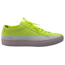 Common Projects Achilles Low Top Sneakers in Fluro Green Leather - Autre Marque