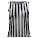 Theory Striped Sleeveless Top in Blue/White Linen