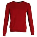 a.P.C. Textured Crewneck Sweater in Red Cotton - Apc