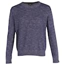 a.P.C. Crewneck Knitted Sweater in Blue Cotton - Apc