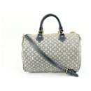 Blue Encre Grey Monogram Mini Lin Speedy Bandouliere 30  - Louis Vuitton