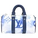 Louis Vuitton Bleu Monogram Aquarelle Keepall XS