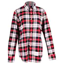 Thom Browne Checked Button Front Shirt in Multicolor Cotton 
