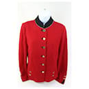 Collection Size 14 Marie Grey Red Cardigan - Autre Marque