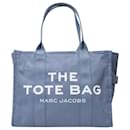 The Large Tote Bag in Blue Canvas - Marc Jacobs