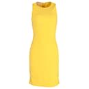 Stella McCartney Figurbetontes Kleid mit Spitzenbesatz aus gelber Baumwolle - Stella Mc Cartney