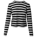 Sandro Paris Sibel Striped Sweater in Black/White Cotton