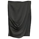 Emporio Armani Draped Pencil Skirt in Black Polyester