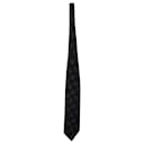 Giorgio Armani Printed Tie in Black Silk 