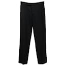 Isabel Marant Straight Leg Trousers in Navy Blue Cotton 