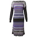 Missoni Printed Knitted Midi Dress in Multicolor Polyester