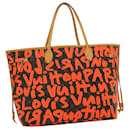 LOUIS VUITTON Monogram Graffiti Neverfull GM Tote Bag Orange M93702 Auth pt3280 - Louis Vuitton