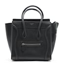 Céline Luggage Micro Shopper Leather Black