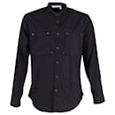 Yves Saint Laurent Shirt with Pockets in Black Cotton