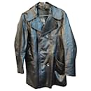 vintage leather coat size 44 / 46 - Autre Marque