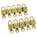 Louis Vuitton padlock 10set Padlock Gold Tone LV Auth jk2314